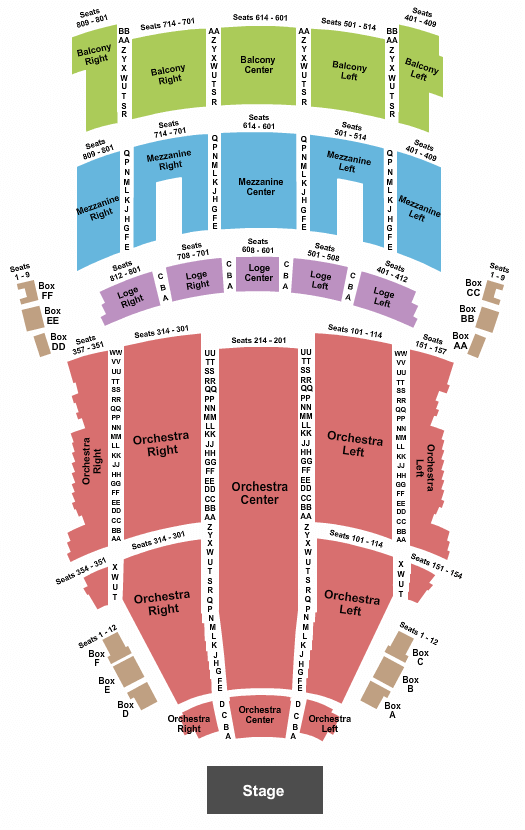 KeyBank State Theatre Jerry Seinfeld Seating Chart